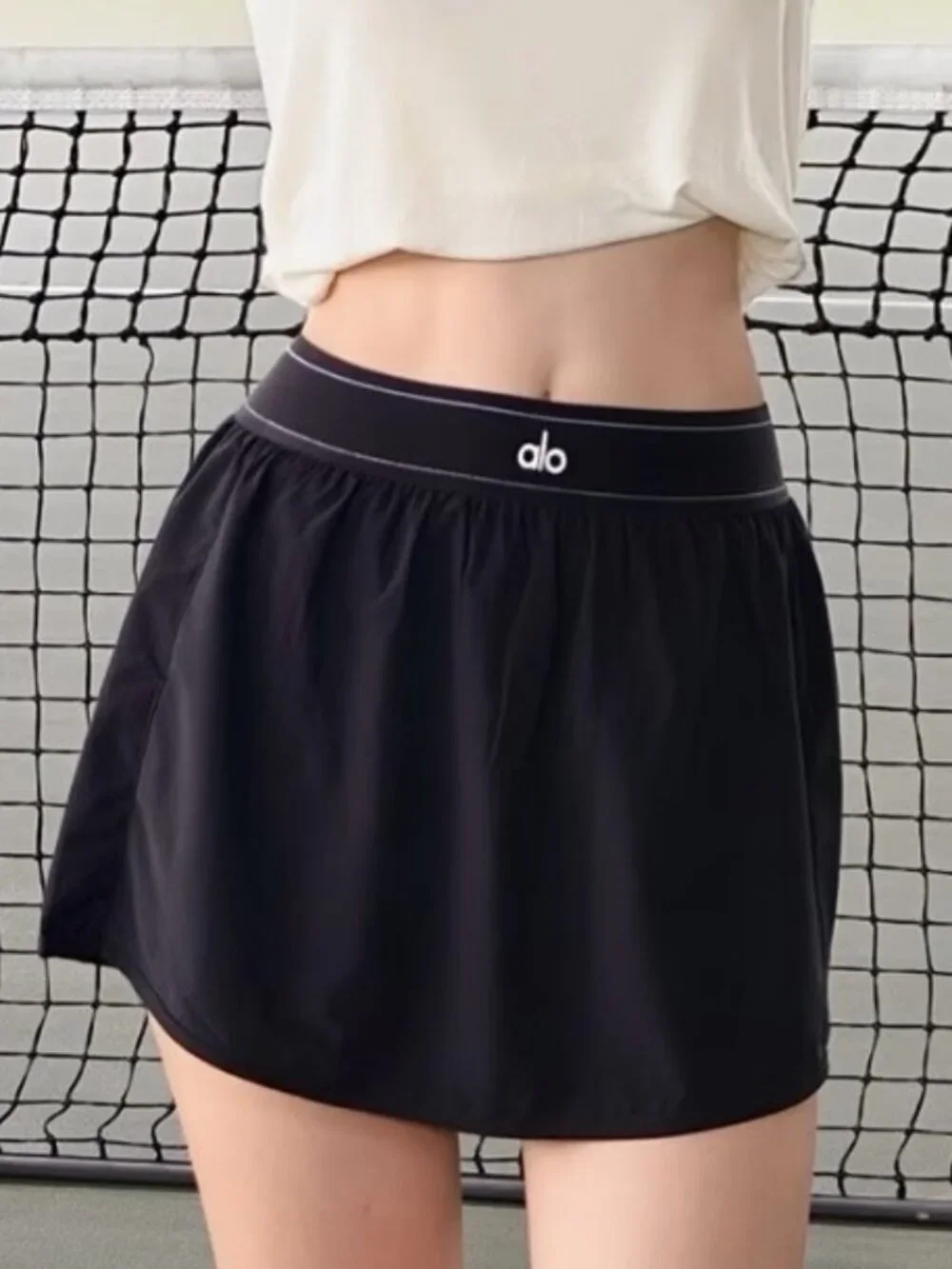 Alo Yoga Match Point Black Tennis Skirt NWT Everyday Athleisure Essential💌🎾